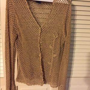 Beige crochet cardigan